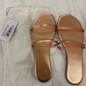 Tkees Rose Gold Sandals-NWT